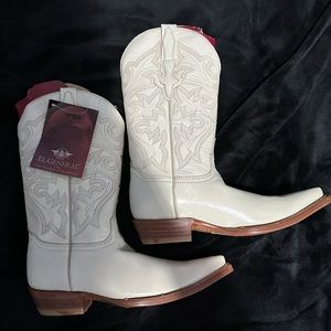 El General 1901 Cowgirl boote white.
